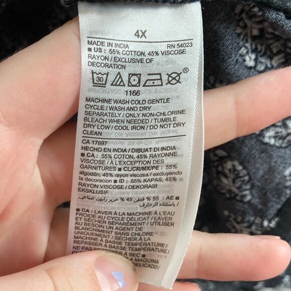 Old Navy Mini Dress 4x Boho Balloon Long Sleeve Baby Doll Belted Black Beach - Picture 10 of 16